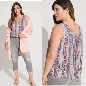 Torrid Challis Stitch Detail Tank Size 3X